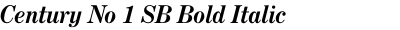 Century No 1 SB Bold Italic
